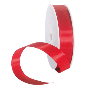 Ruban de taffetas avec lisière tissée rouge 15 mm x 50 m