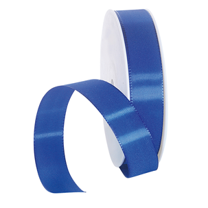 Ruban de taffetas avec lisière tissée 15 mm, 50 m, bleu