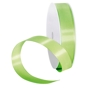 Ruban de taffetas avec lisière tissée 15 mm, 50 m, vert clair