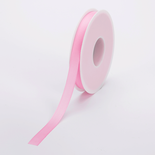 Ruban taffeta, lisière tissée 15mm, 50m, rose