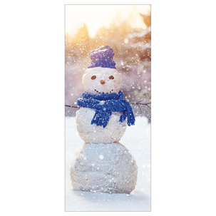 Bannière en tissu ignifugé "Bonhomme de neige" en tissu pour drapeau