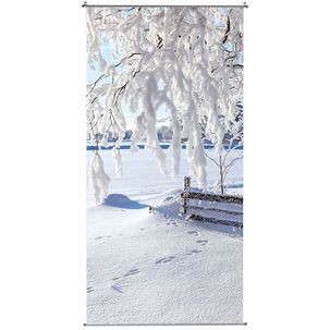 Pancarta de tela ignífuga "Paisaje de nieve" de tela de bandera