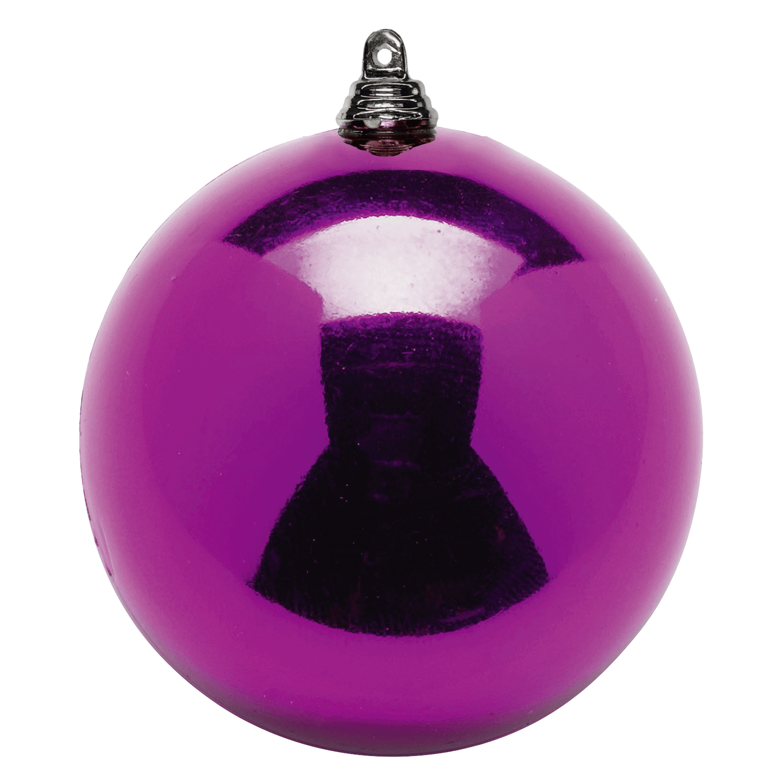 Weihnachtskugeln aus schwer entflammbarem Kunststoff pink glänzend - 2