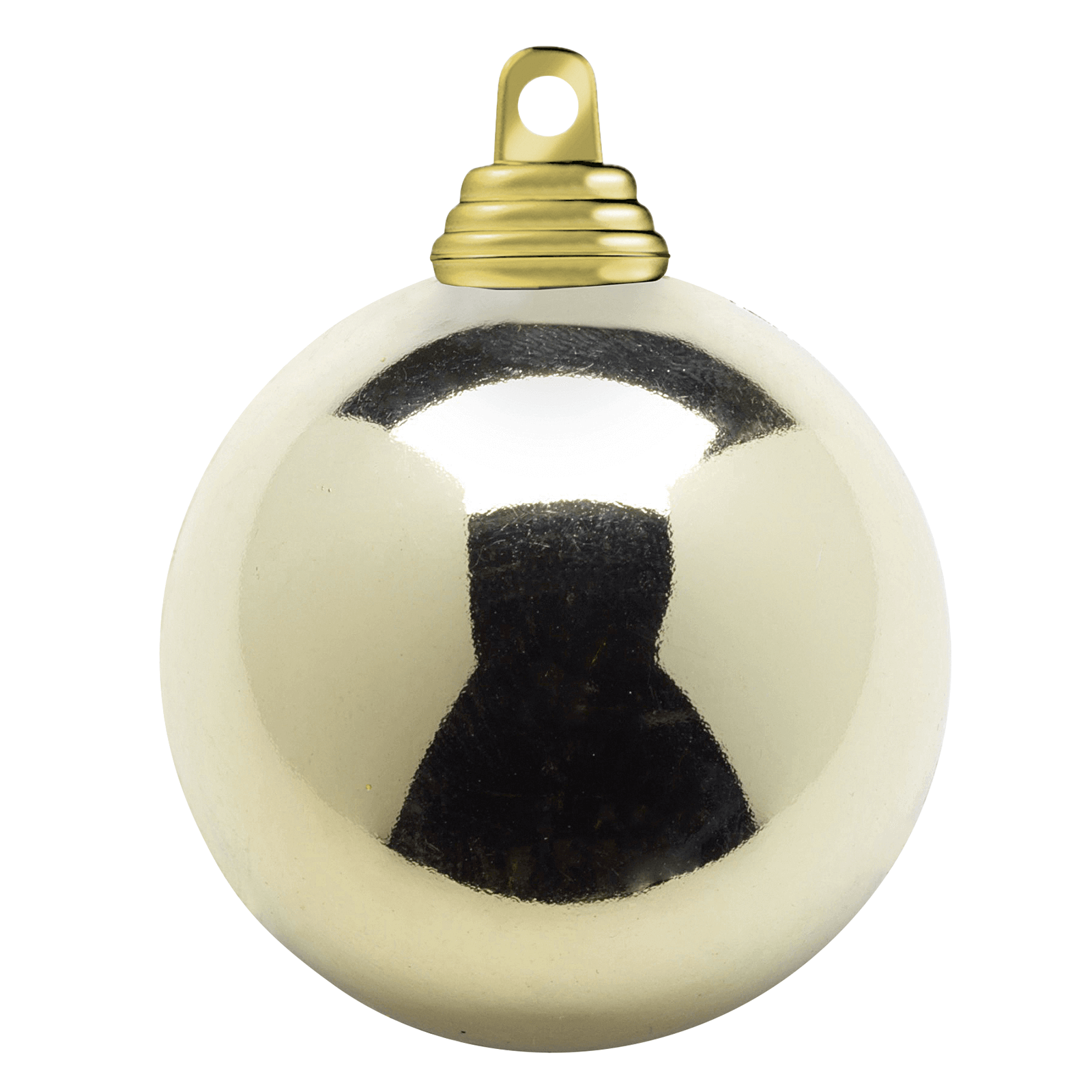 Christmas baubles made of flame retardant plastic gold shiny - 0