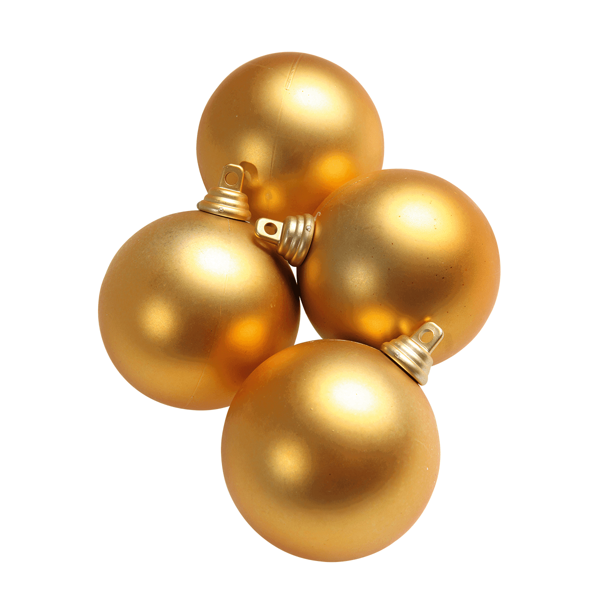 Bolas de Navidad de plástico ignífugo oro mate - 1