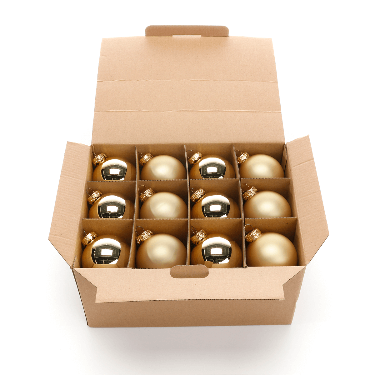 Boules de Noël en verre or brillant/mat - 3