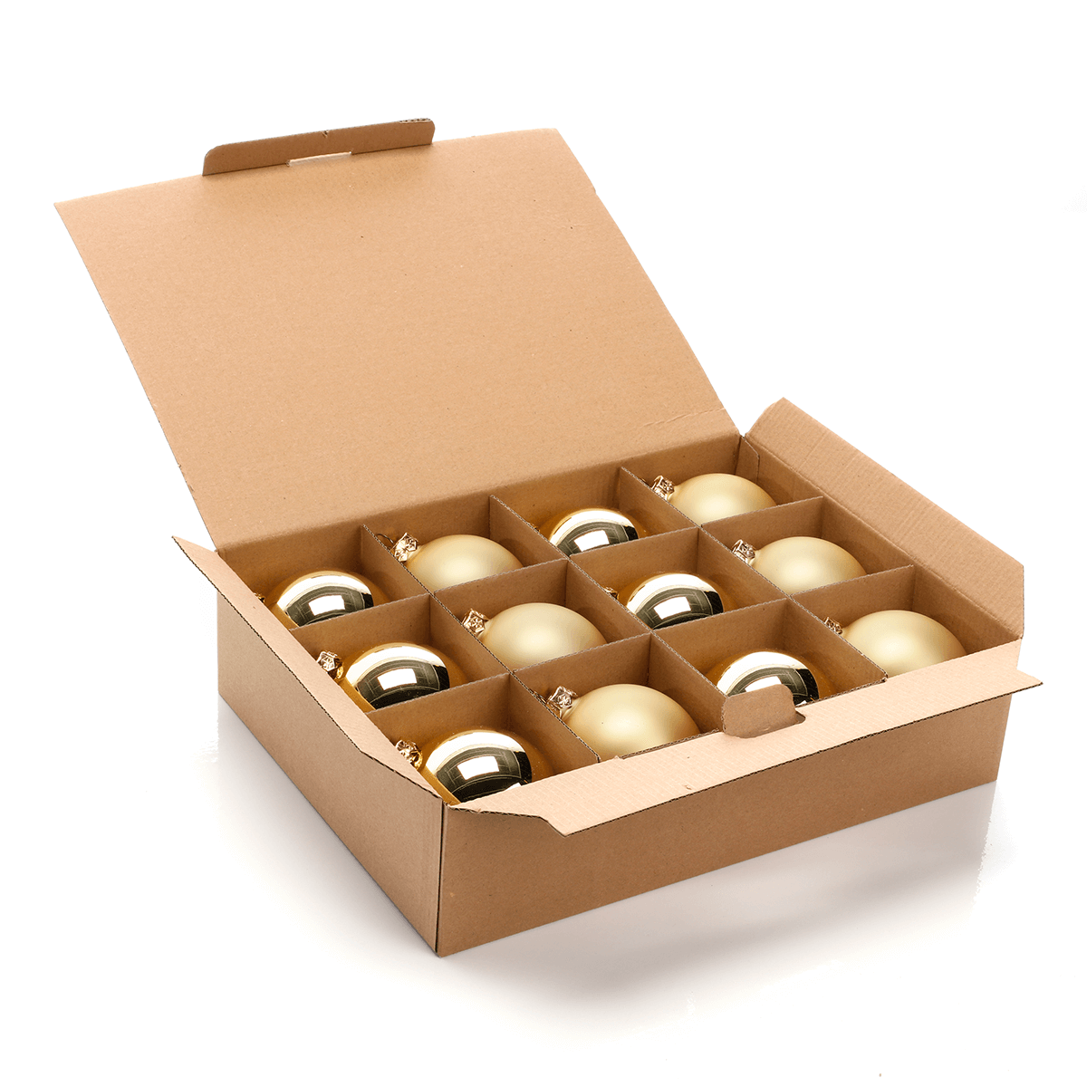 Glass Christmas bauble gold glossy/matt - 2