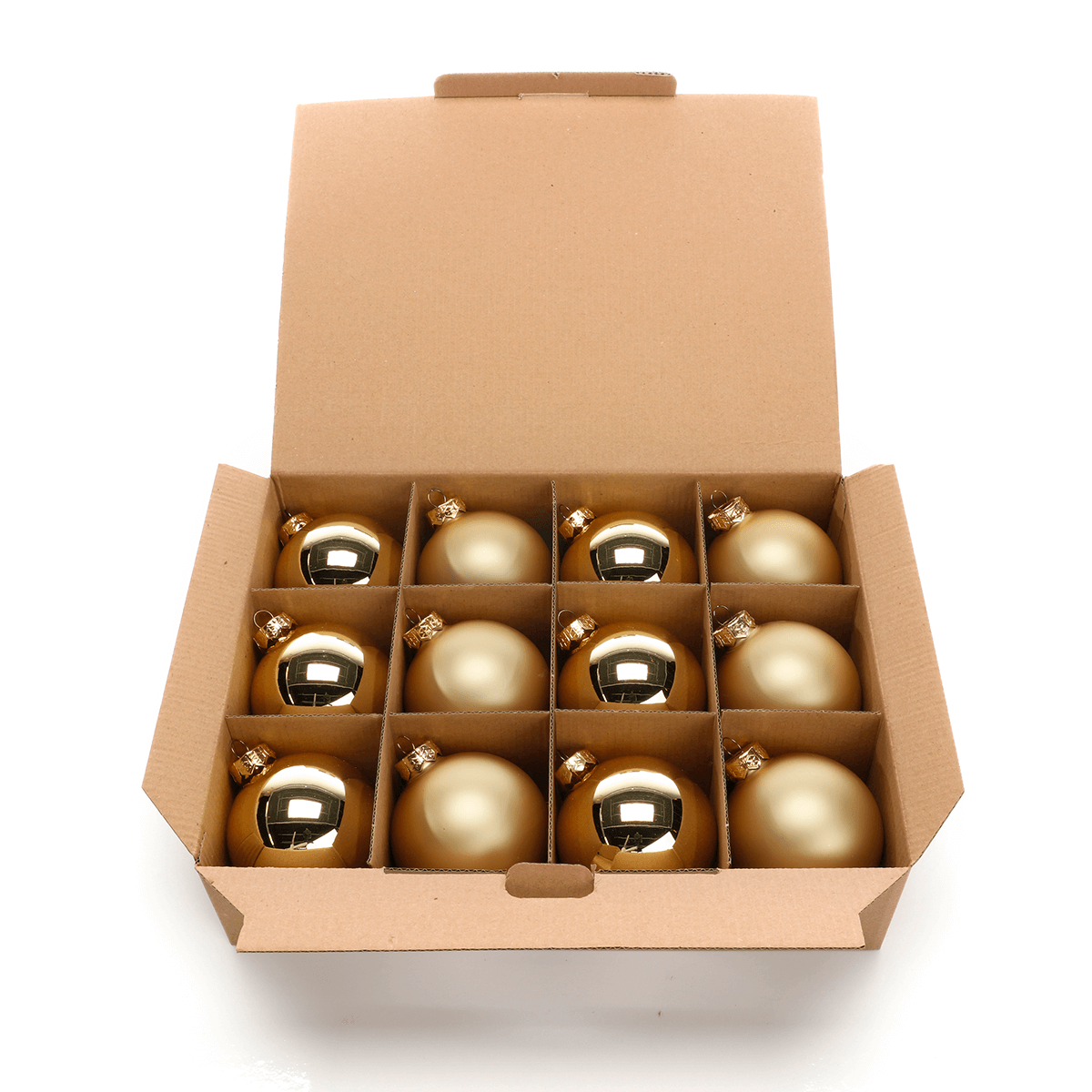 Glass Christmas bauble gold glossy/matt - 3