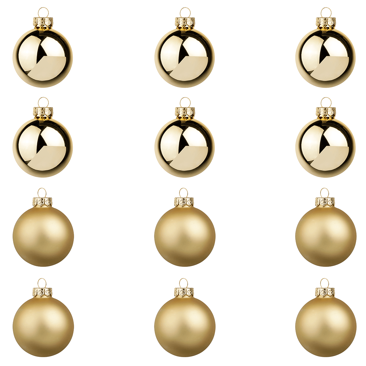 Glass Christmas bauble gold glossy/matt - 1
