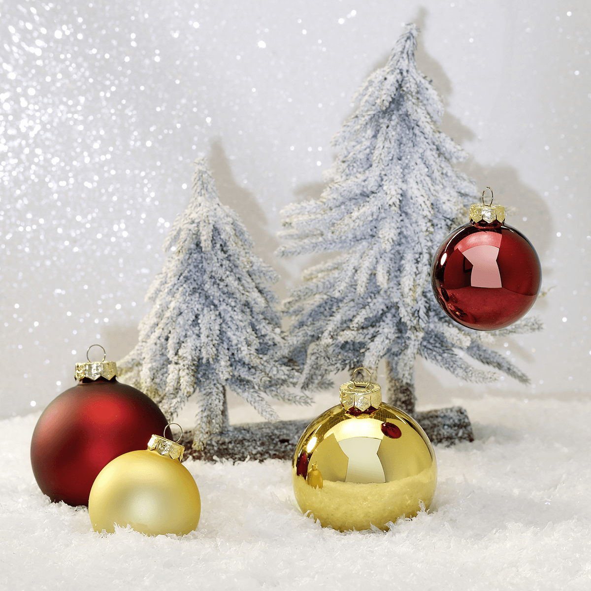 Boules de Noël en verre or brillant/mat - 4