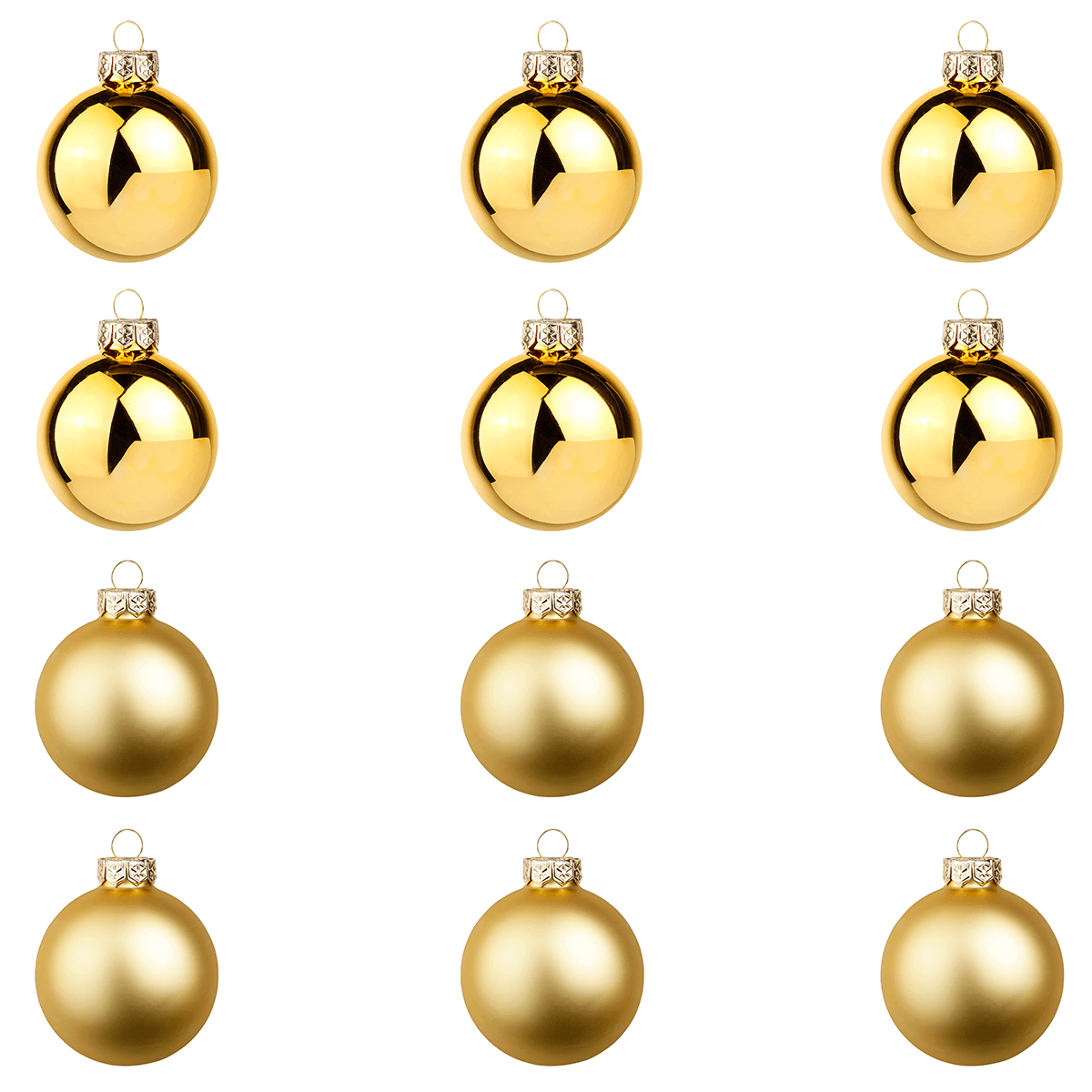 Bolas de Navidad de Cristal Oro Oscuro Brillante/Mate - 1