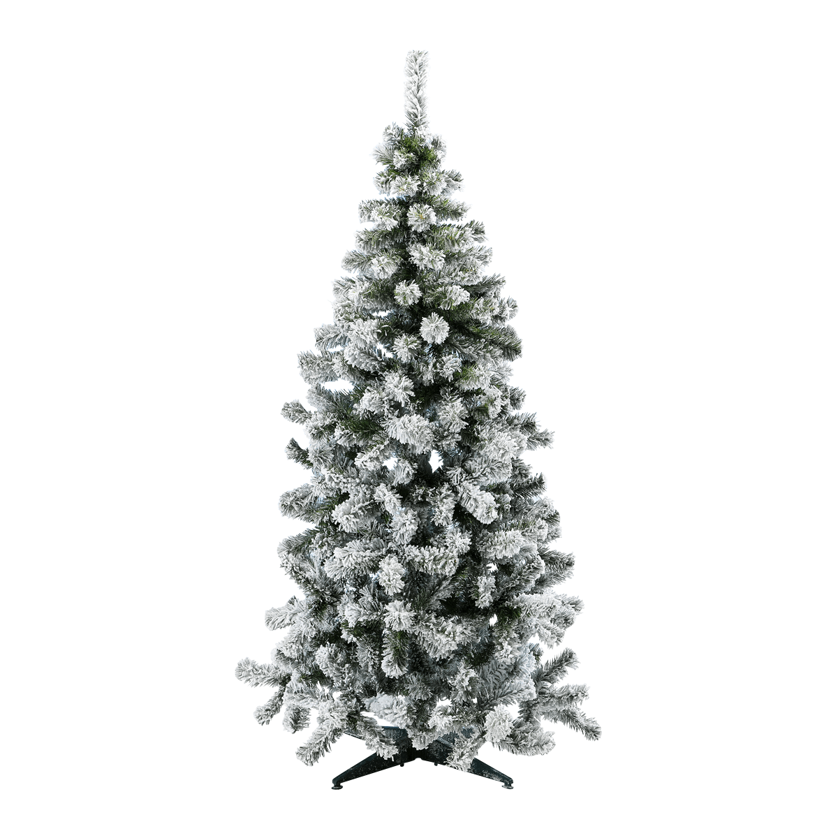 Narrow snow-covered artificial firs in different heights - 2