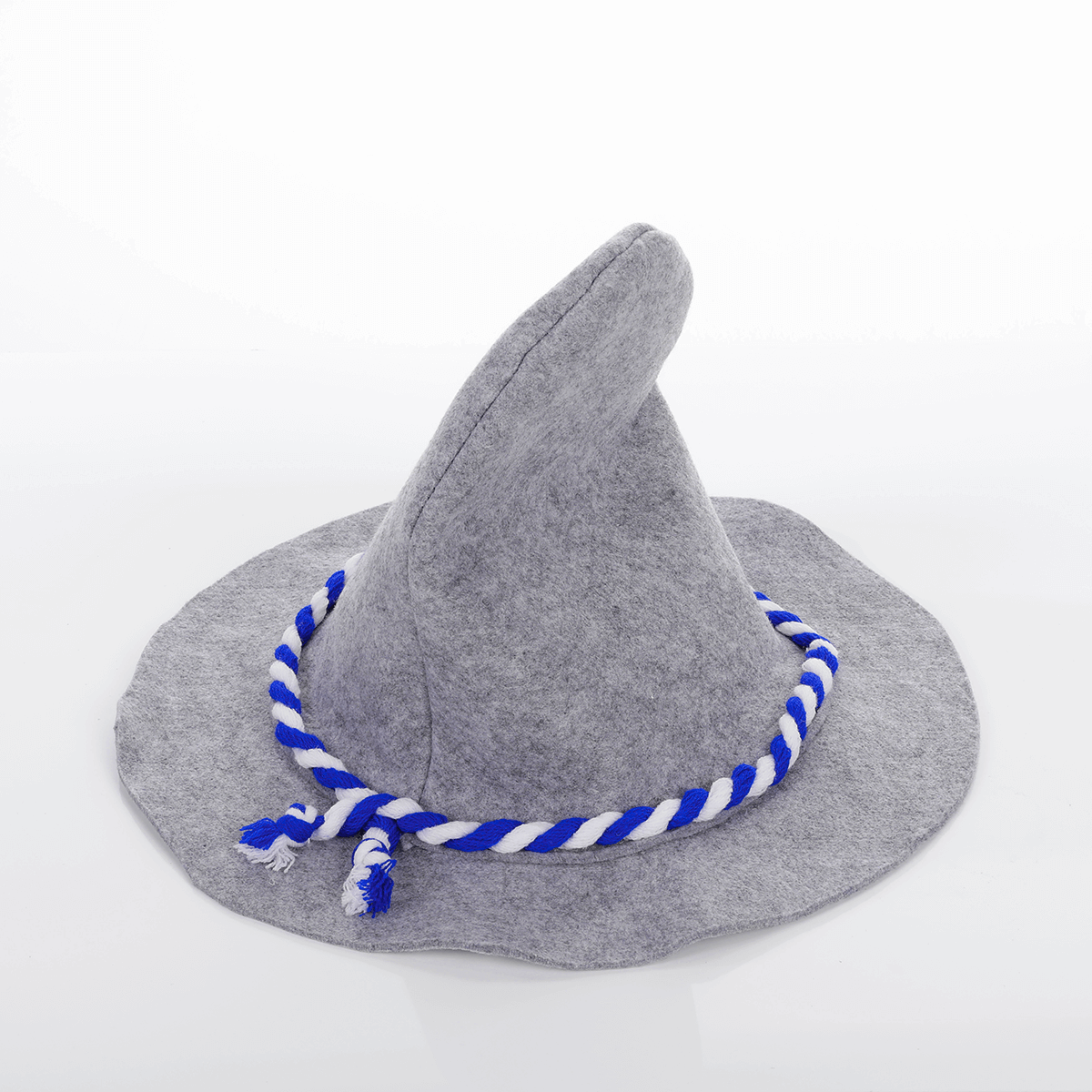 Sombrero Seppel de fieltro Oktoberfest 44 x 34 cm gris con cordón - 2