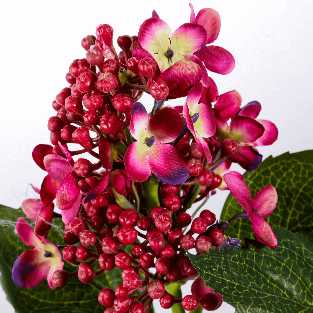 Artificial hydrangea flowers red, 39 cm, 2 pieces - 2
