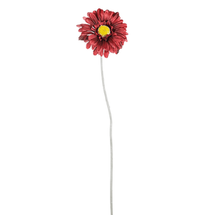 Flores artificiales gerberas rojas 2 piezas