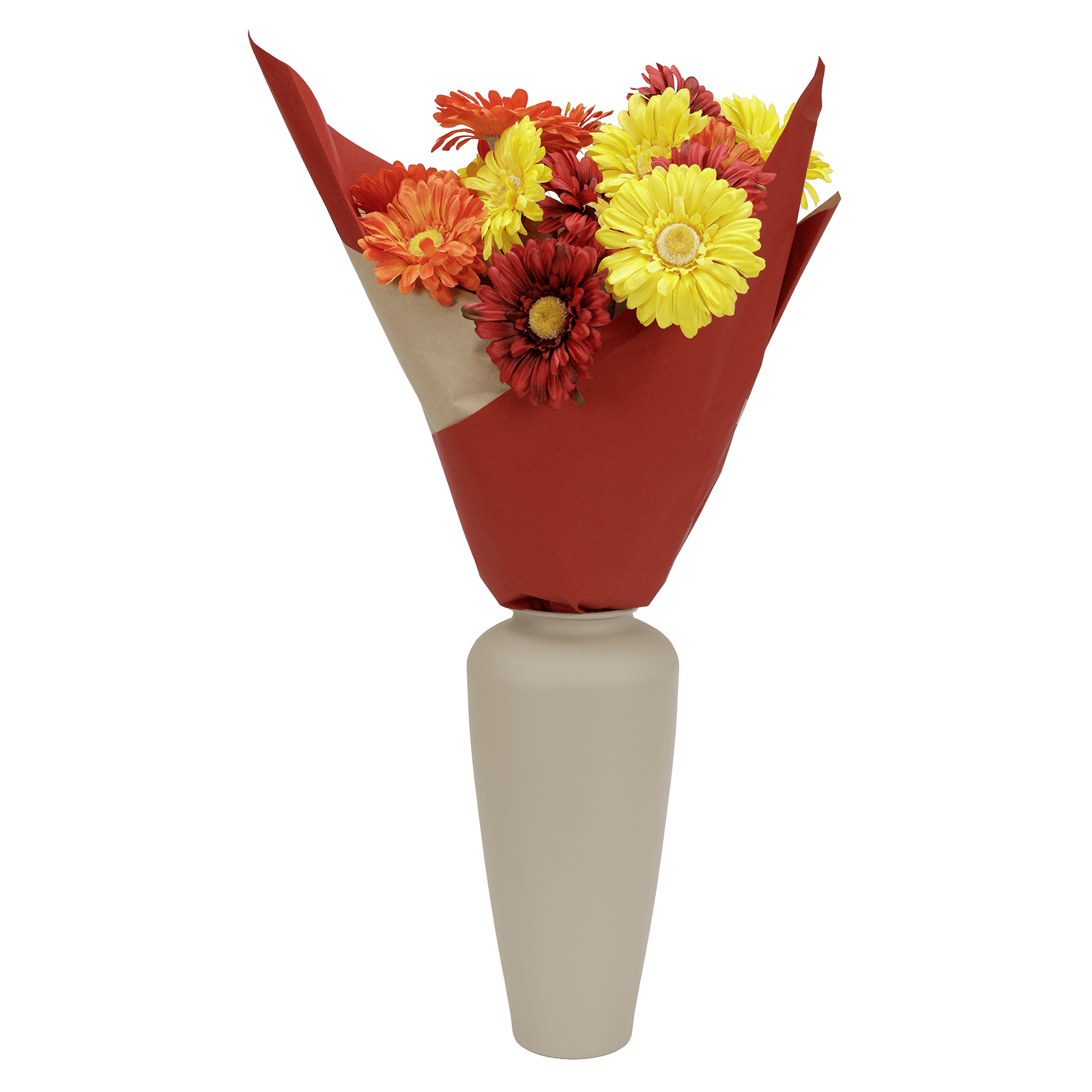 Gerbera-Kunstblumen gelb, Pack à 2 Stück - 5