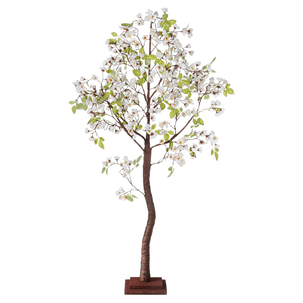 Kirschblüten-Kunstbaum weiß mit Standplatte 120 cm