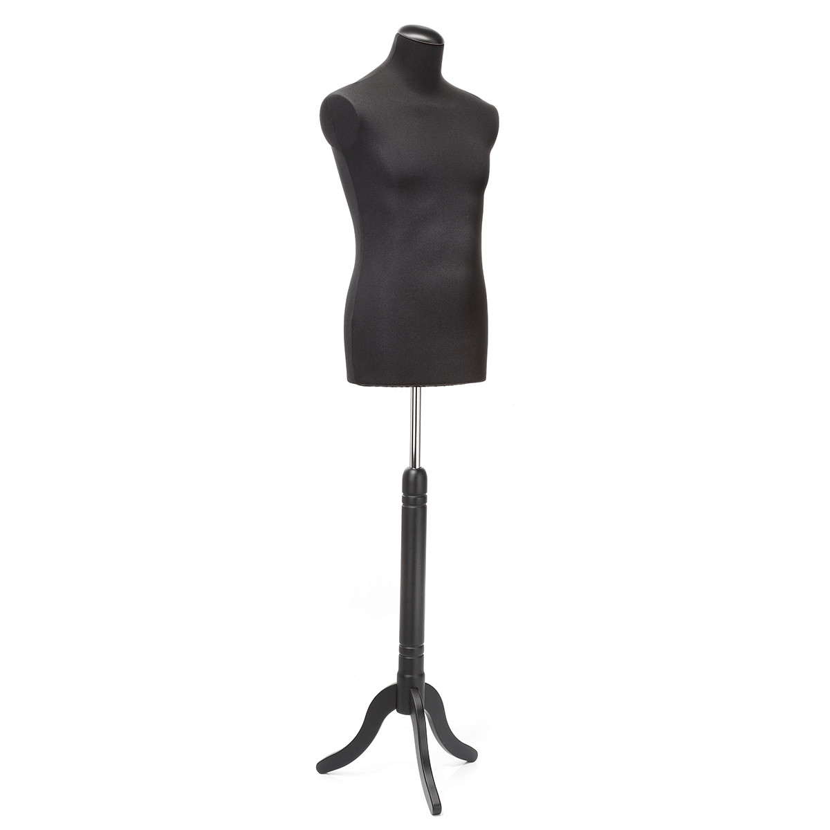 Busto de caballero negro sobre trípode negro de 148 - 178 cm de altura - 1