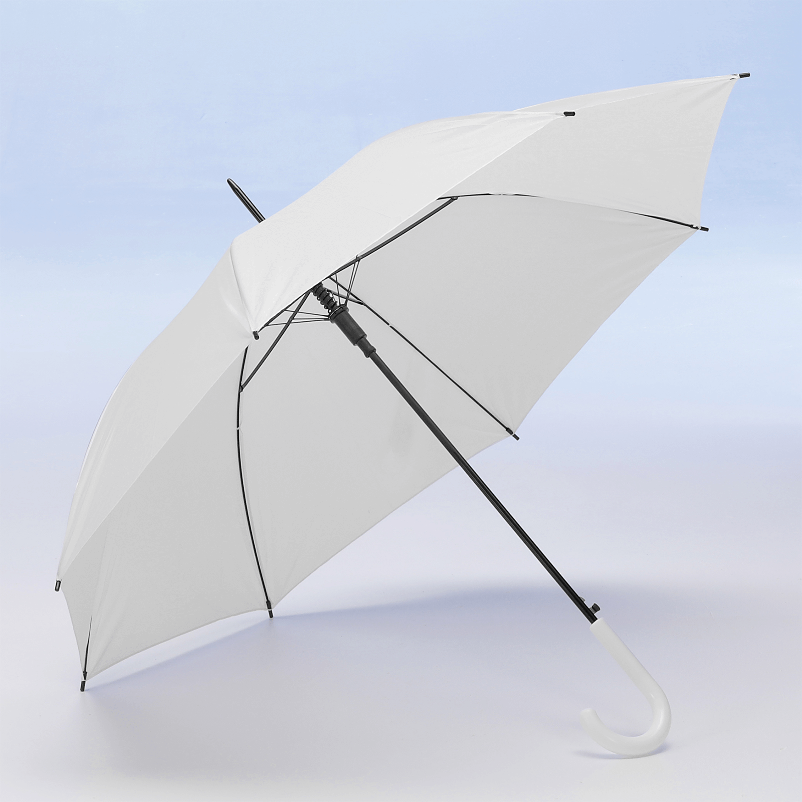 Parapluie automatique 100 cm Ø, 84 cm blanc - 0