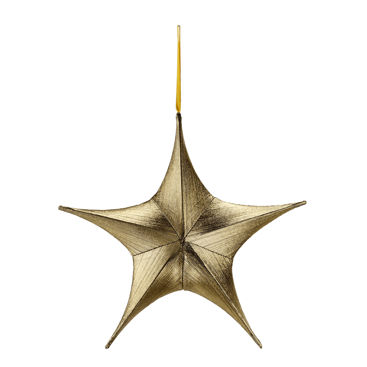 Deco Fabric Folding Star in Black Gold with Zipper - 0