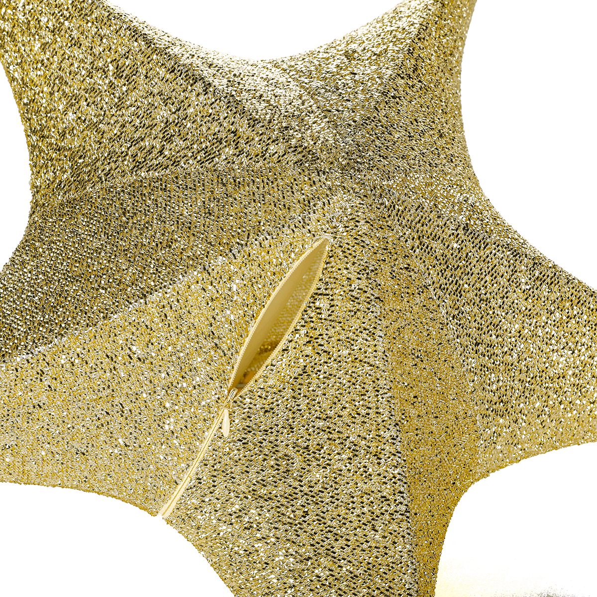 Decorative fabric folding star glitter silver with zipper - 7