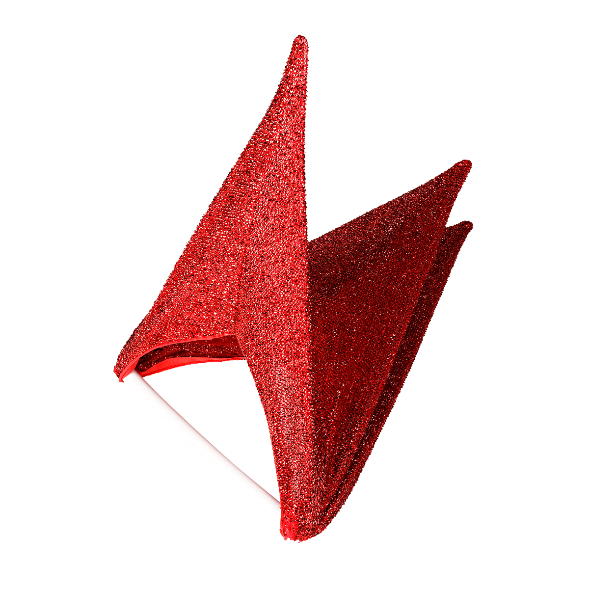 Étoile décorative en tissu rouge pailleté avec fermeture éclair - 4