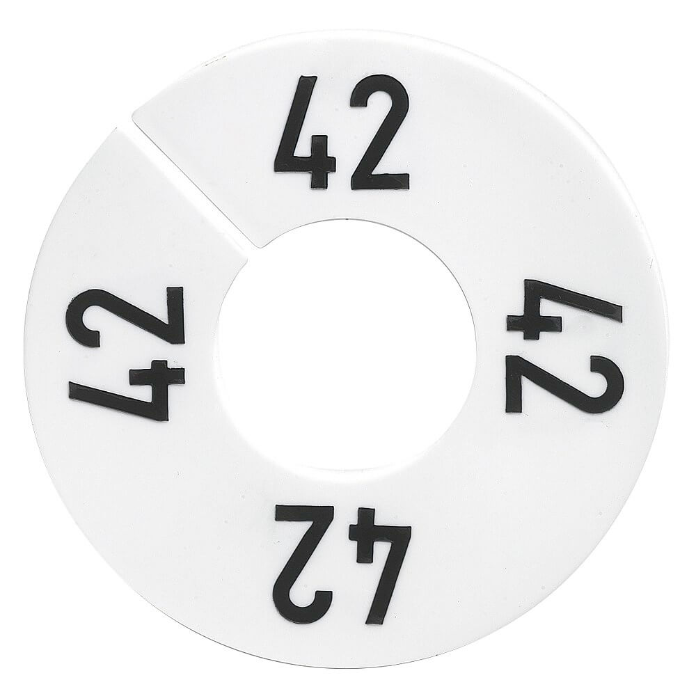 Ring disc, size separator white, XS - 0 Ring disc, size separator white, XS - 0
