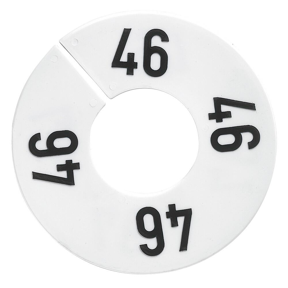 Ring disc, size separator white, XS - 0 Ring disc, size separator white, XS - 0