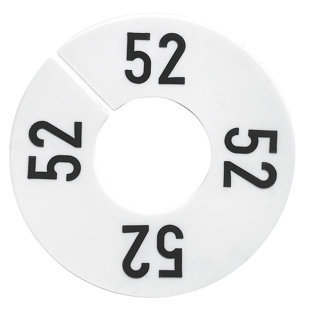 Ring disc, size separator white, XS - 0 Ring disc, size separator white, XS - 0