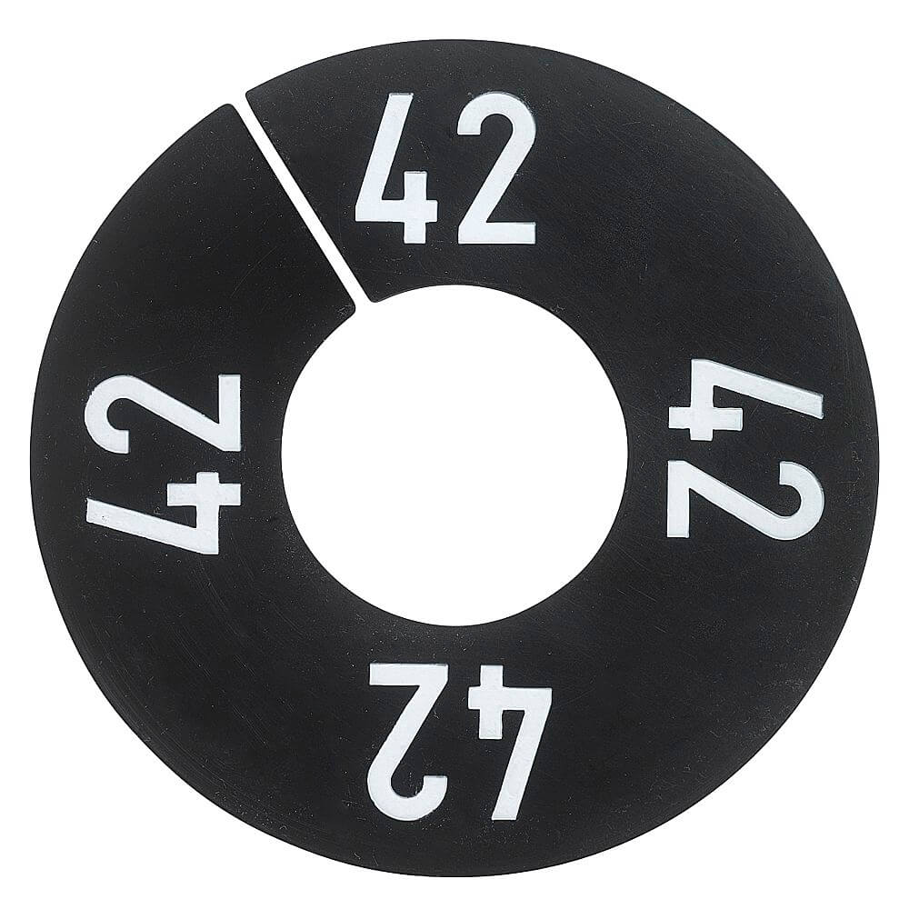 Ring disc, size separator black - 0 Ring disc, size separator black - 0