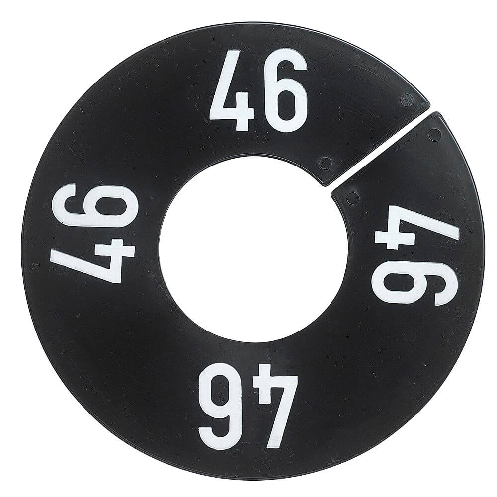 Disco de tallas, separador de tallas negro - 0 Disco de tallas, separador de tallas negro - 0