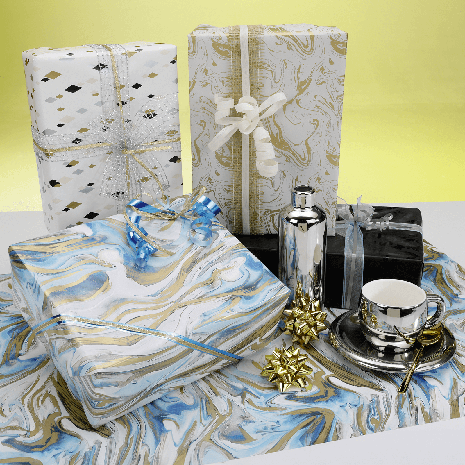 Geschenkpapier Goldener Marmor - 3