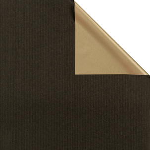 Gift paper Bicolour 70 cm, 250 m, black/gold