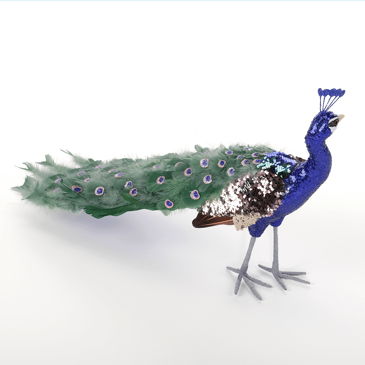 Pavo real decorativo, 80x20x40 cm - 2