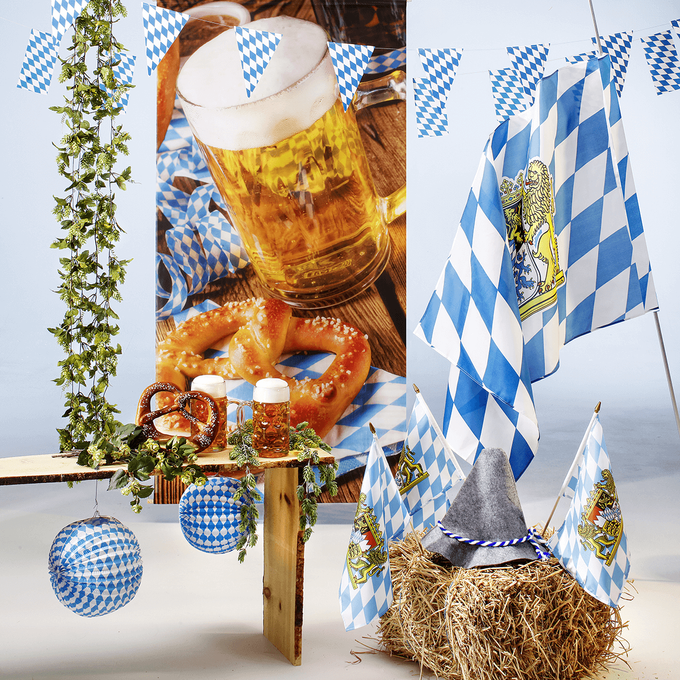 Oktoberfestdeko Wimpelkette BAYERN 4 m
