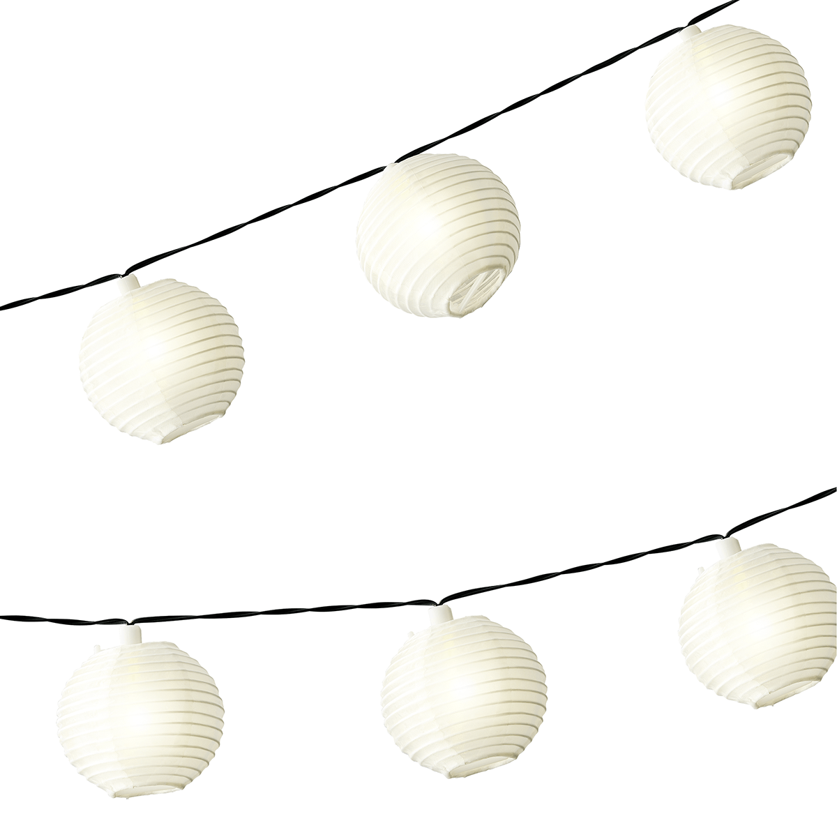 White solar LED lampion light chain 450 cm - 3