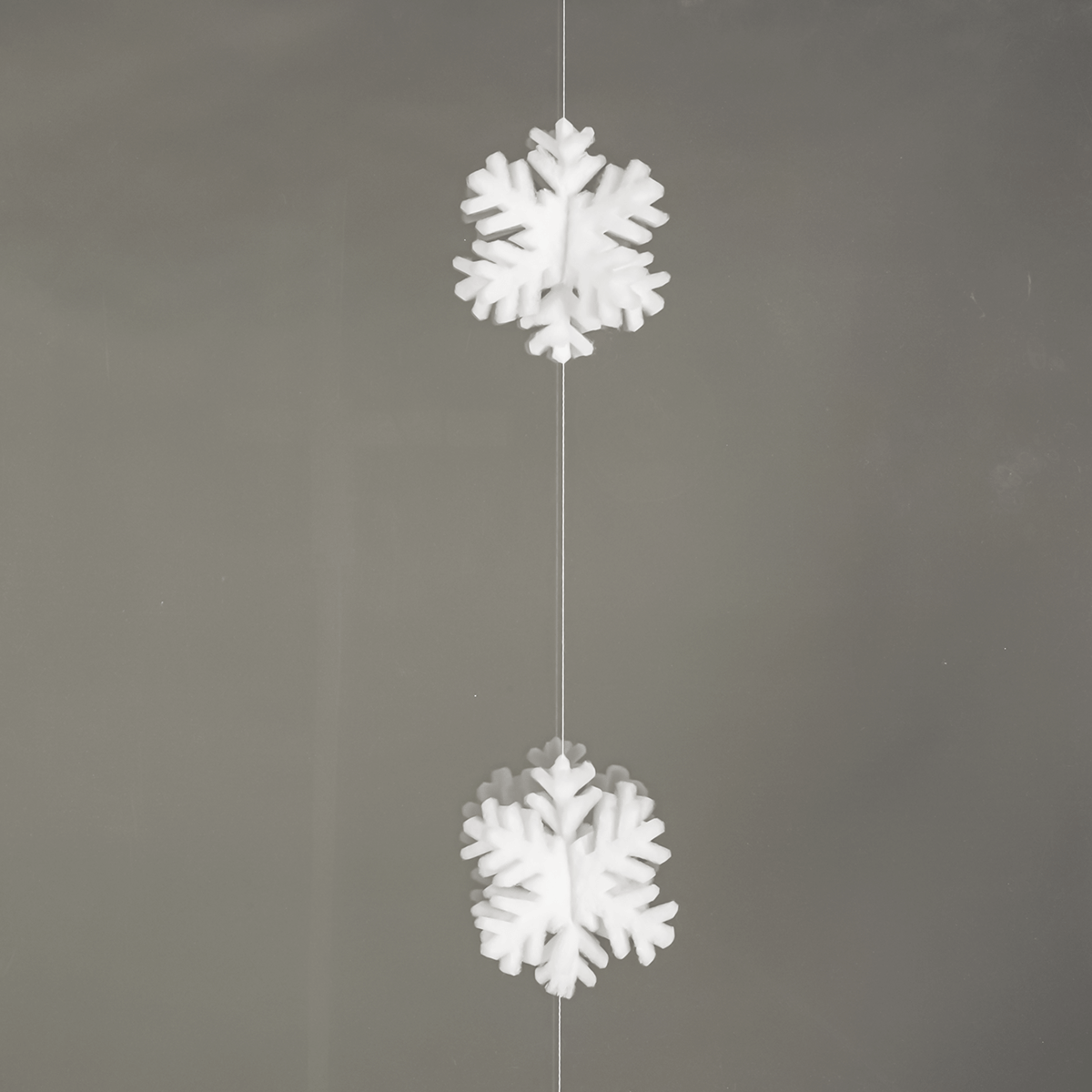 3D Snowflake garland made of felt white 180 cm - 4