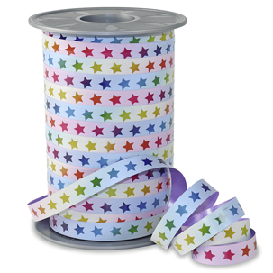 Ruban à anneaux Rainbow Star multicolore, 10mm, 200 m