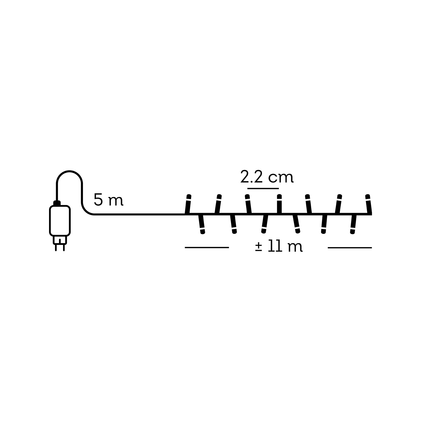 LED Cluster Lichterkette IP 44 - 3