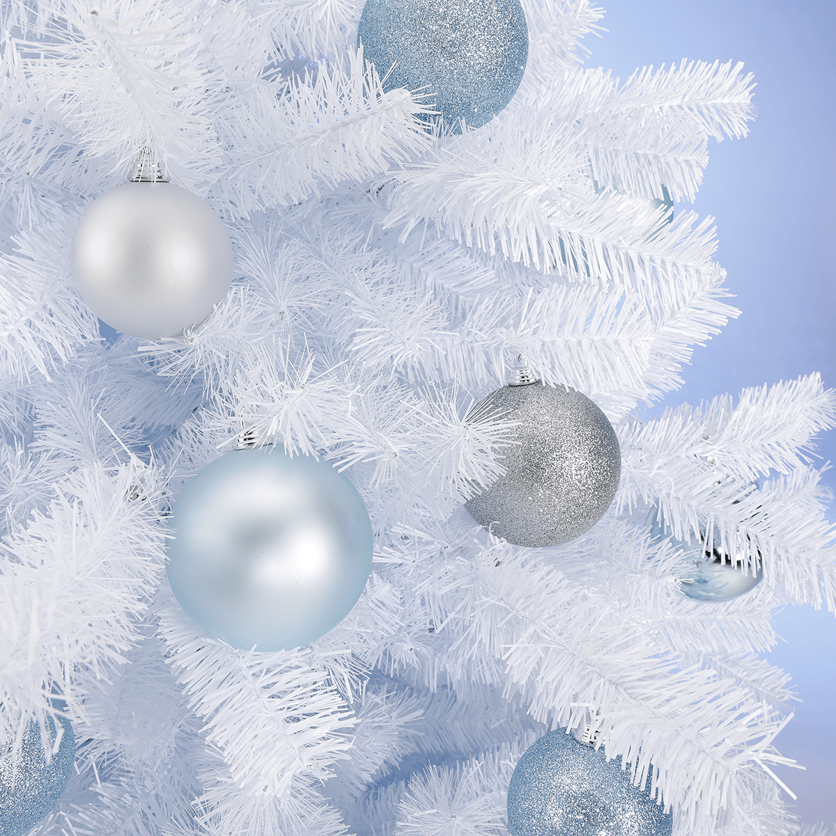 Arbre de Noël artificiel en luvi blanc, B1 - 3