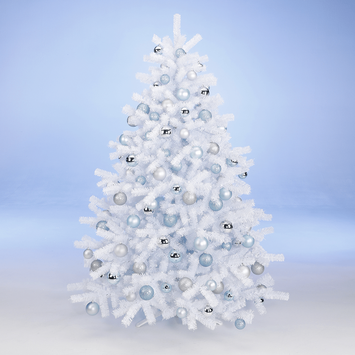 Arbre de Noël artificiel en luvi blanc, B1 - 2