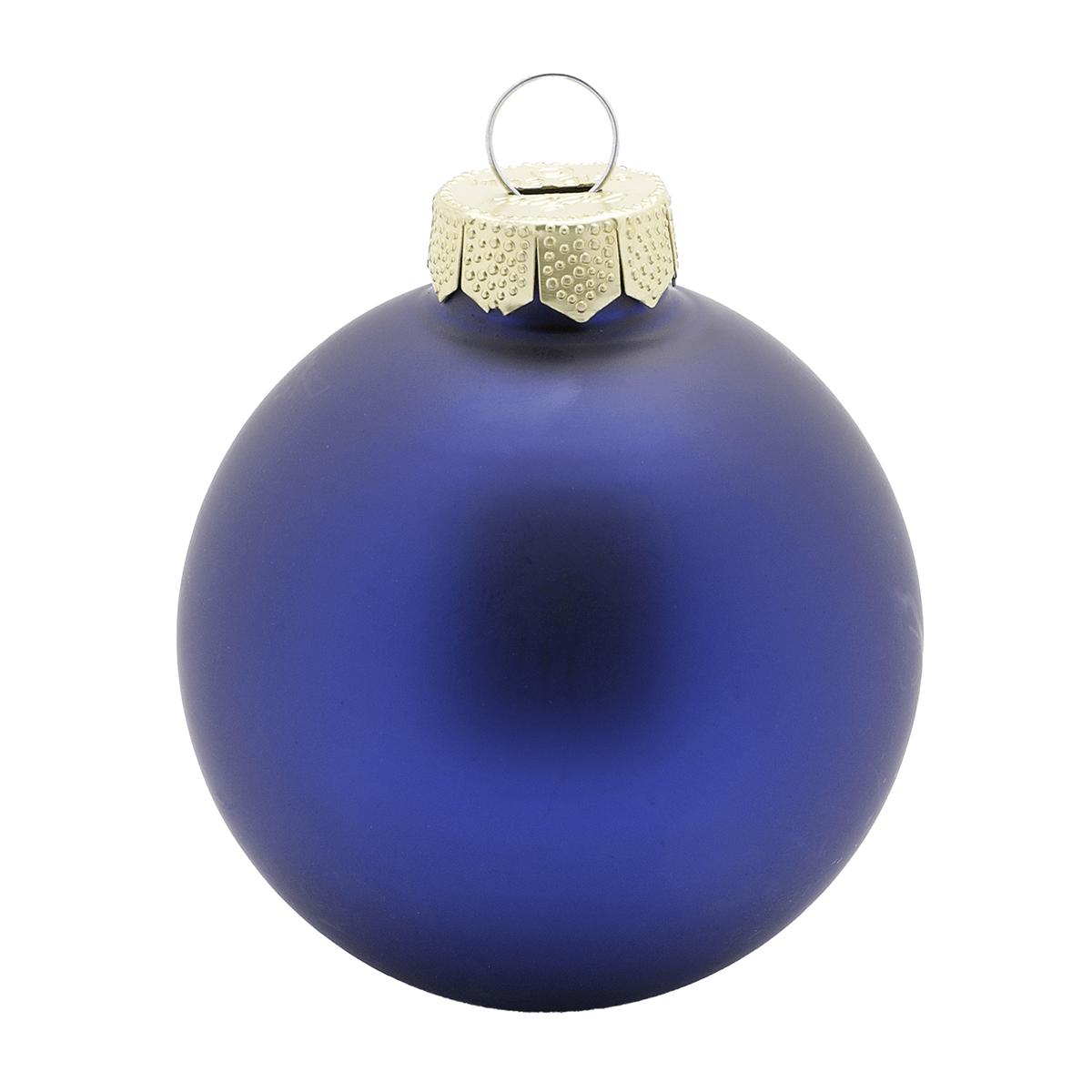 Weihnachtskugel aus Glas mit 3 verschiedenen Oberflächen dunkelblau - 1 Weihnachtskugel aus Glas mit 3 verschiedenen Oberflächen dunkelblau - 1