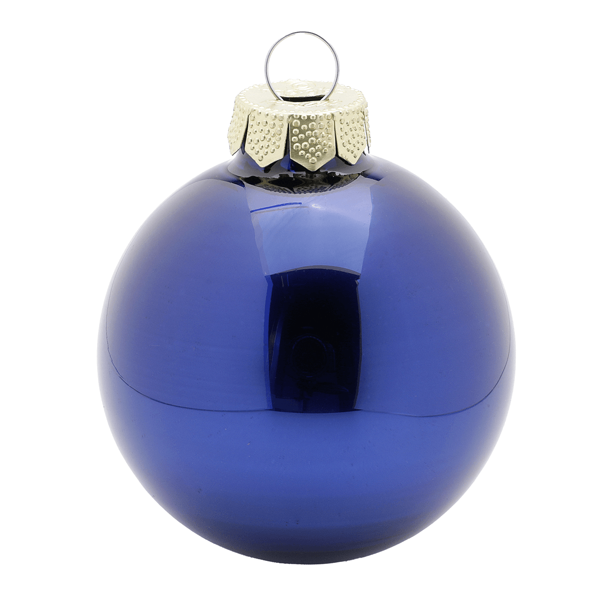 Weihnachtskugel aus Glas mit 3 verschiedenen Oberflächen dunkelblau - 2 Weihnachtskugel aus Glas mit 3 verschiedenen Oberflächen dunkelblau - 2