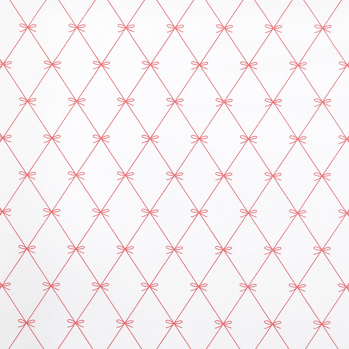Lazos de papel de regalo blanco / rojo, 70 cm de ancho, rollo de 40 m - 0