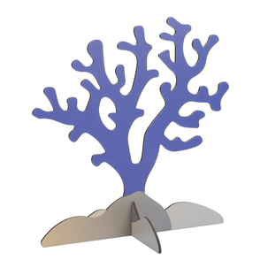 Corail 30 cm, bleu avec pied