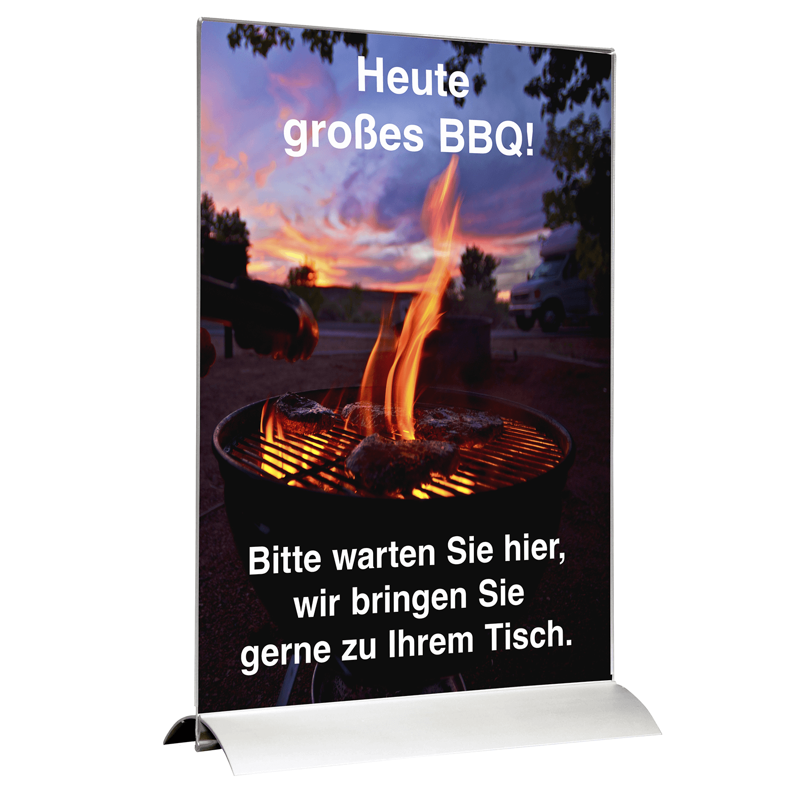 Menükartenhalter mit Klemmfuß aus Acryl - 2 Menükartenhalter mit Klemmfuß aus Acryl - 2
