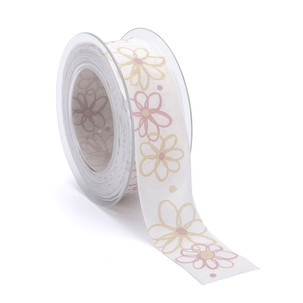 Ruban cadeau "Flower Power", 40 mm, 15 m