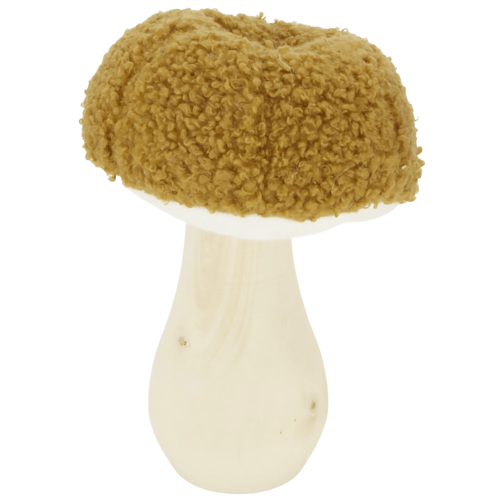 Seta decorativa de madera con sombrero de tela 15 cm - 0 Seta decorativa de madera con sombrero de tela 15 cm - 0