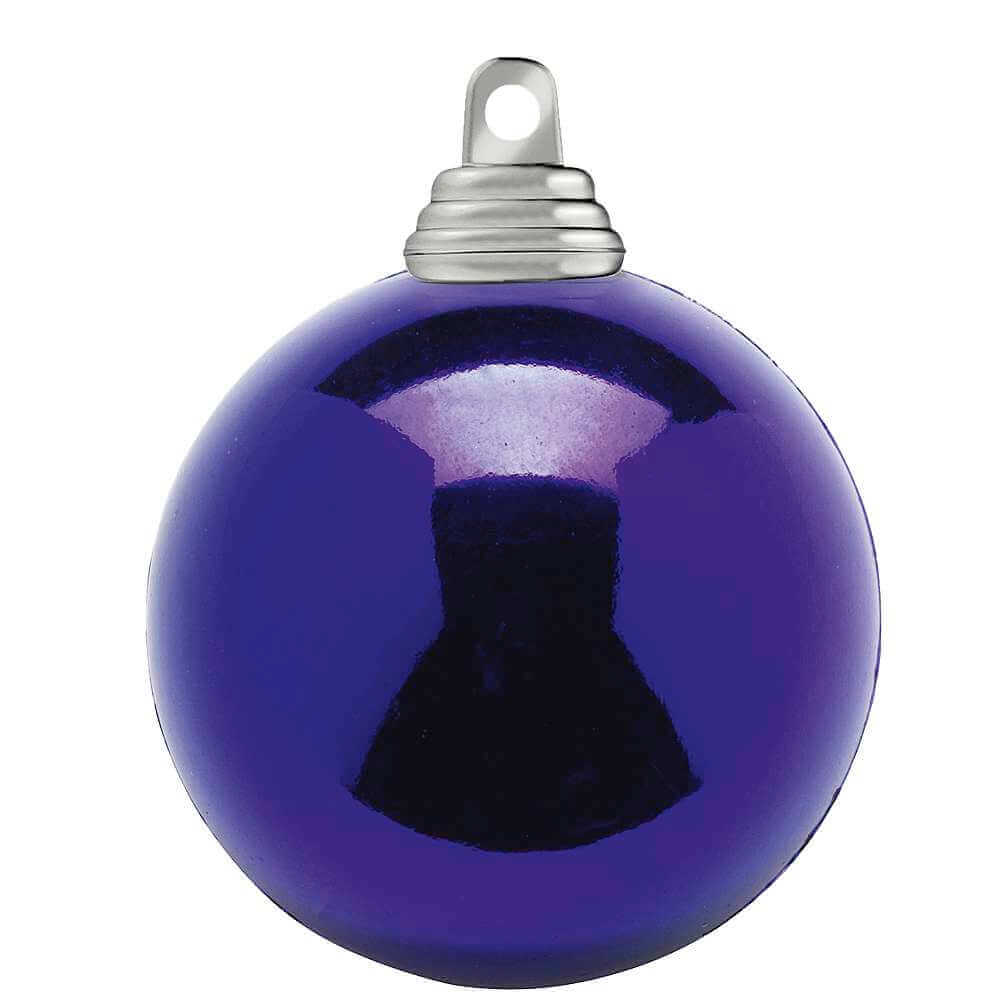 Brillantes bolas de Navidad de plástico morado - 0
