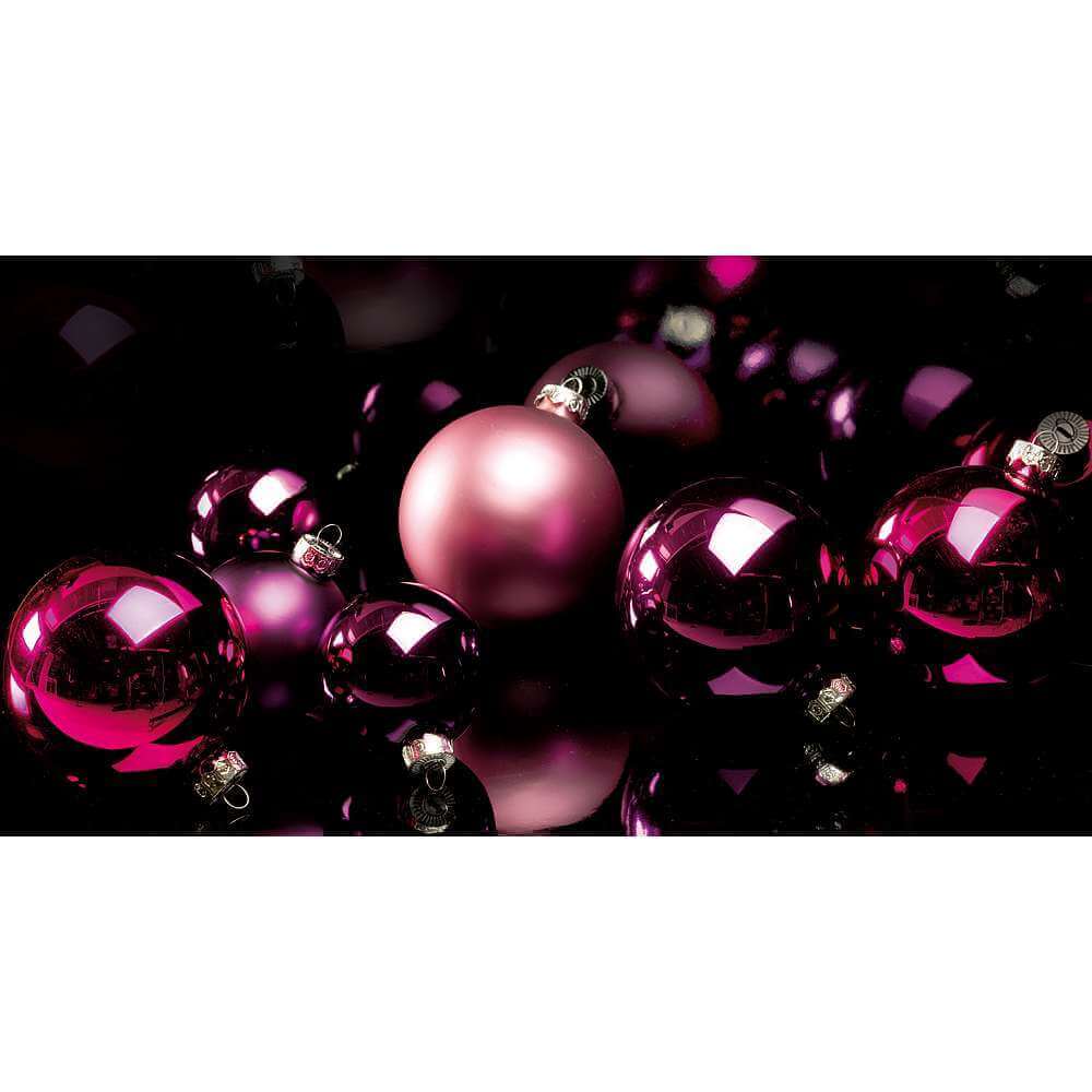 Brillantes bolas de Navidad de plástico morado - 5